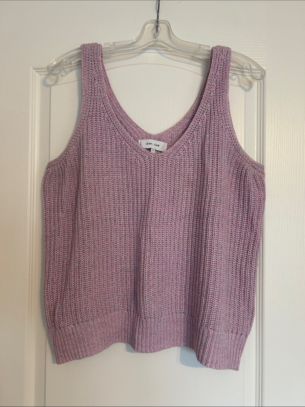 John + Jenn Soft Lavender V-Neck Knit Tank
